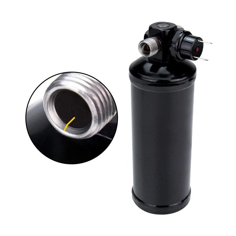 AC R134a Receiver Drier Accumulator #6 Thread M16 x 1.5 with Low Pressure Switch Sensor for Auto A/C Air Conditioning