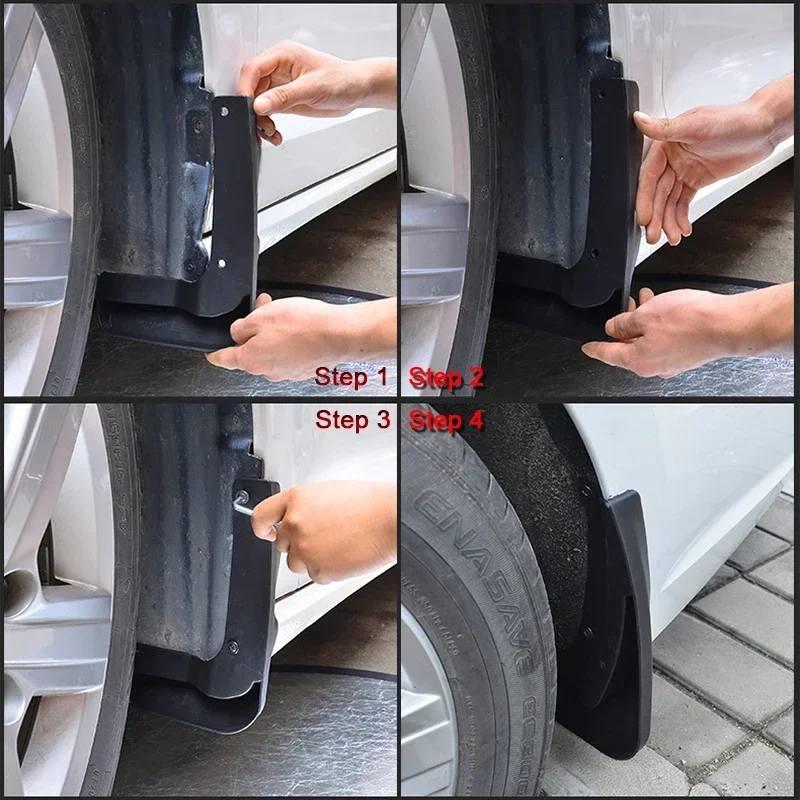 Car Styling For Evolute i-SPACE DFSK E5 2023 2024 ABS Car Mud Flaps Splash Guard Mudguards MudFlaps Front Rear Fender Accessory