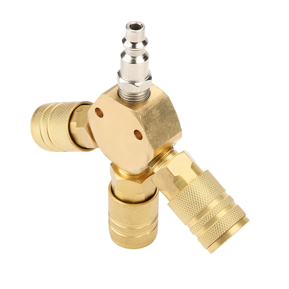 Quick coupling Air Gas Pneumatic T Shape Three Way Tee Connector for Tube Pipe