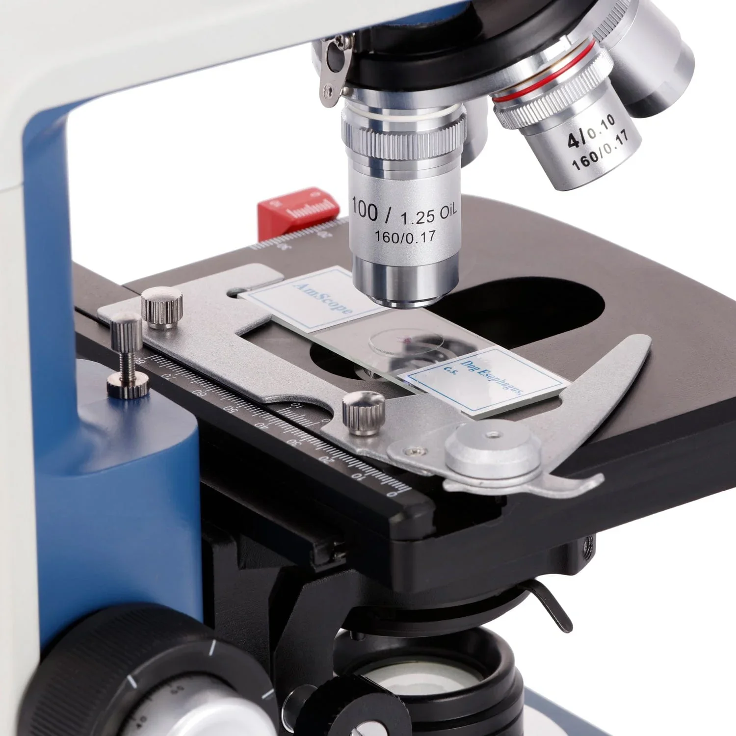 Imagem -03 - Amscope Estudantes Binocular Microscópio Composto Usb-c Recarregável 3d Fase Mecânica de Duas Camadas Objetivo Acromático 40x2500x