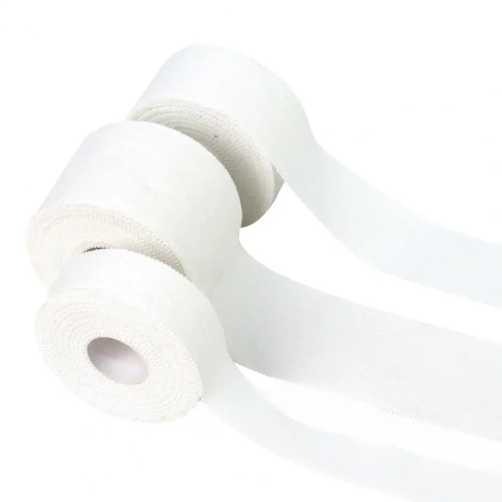 White Sports Tape Easy Tear Adhesive No Sticky Residue Athletic Tape Athletes Sport Trainers First Aid Injury Wrap Tape Roll