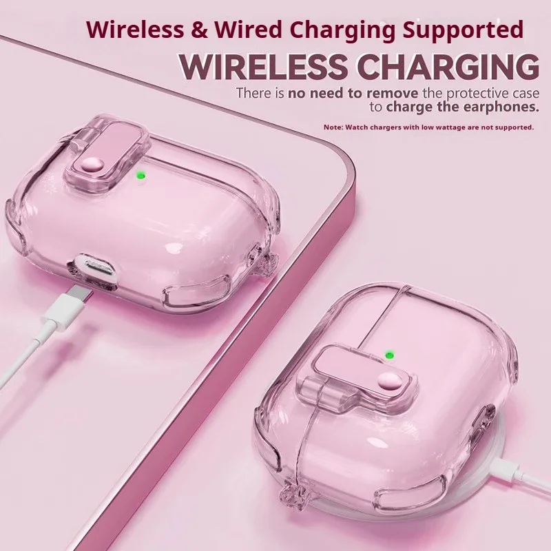 حافظة شفافة لأجهزة AirPods Pro 2 3 1 4 4th غطاء من البولي يوريثان الحراري مضاد للسقوط سماعة رأس Coque لأجهزة AirPods Pro 2 2nd Pro2 مع حبل #5