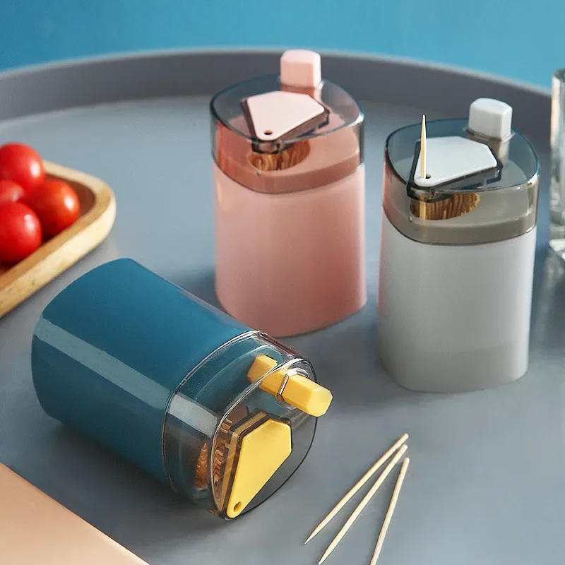 Creative Toothpick Box Automatically Ejects Home Living Room Press Type Restaurant Toothpick Canister Toothpick Dispenser