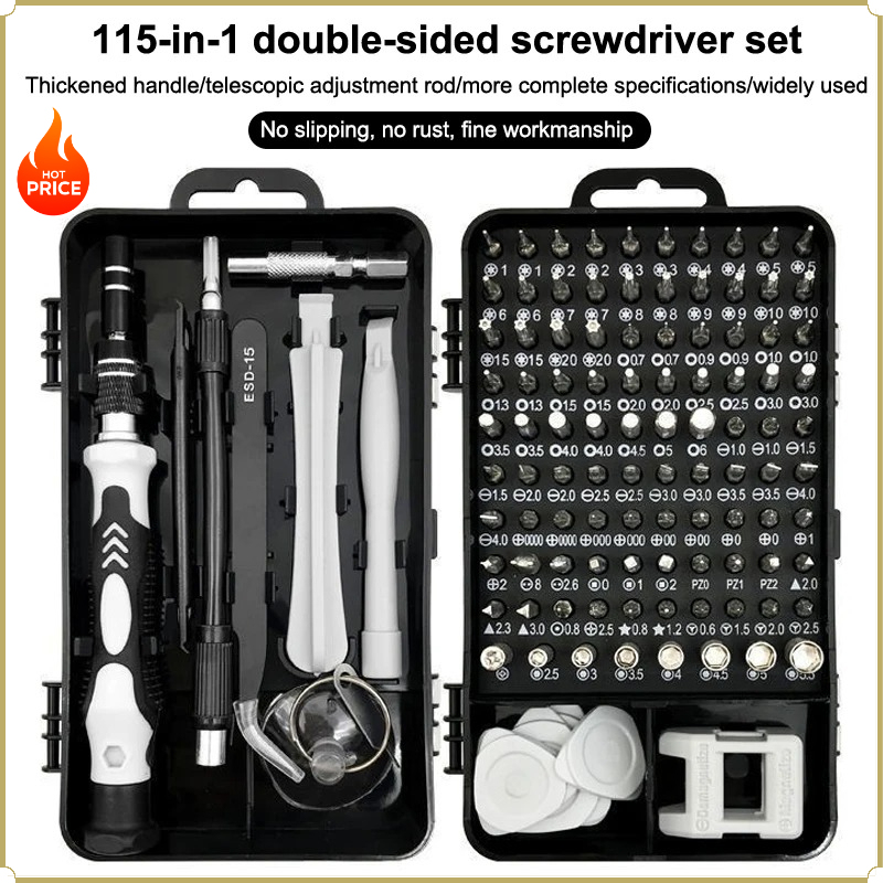  2026 Mini Precision Screwdriver Set 115 Box 1 Portable Home Repair Tool Suitable for Mobile Phone and Computer Repair Use 