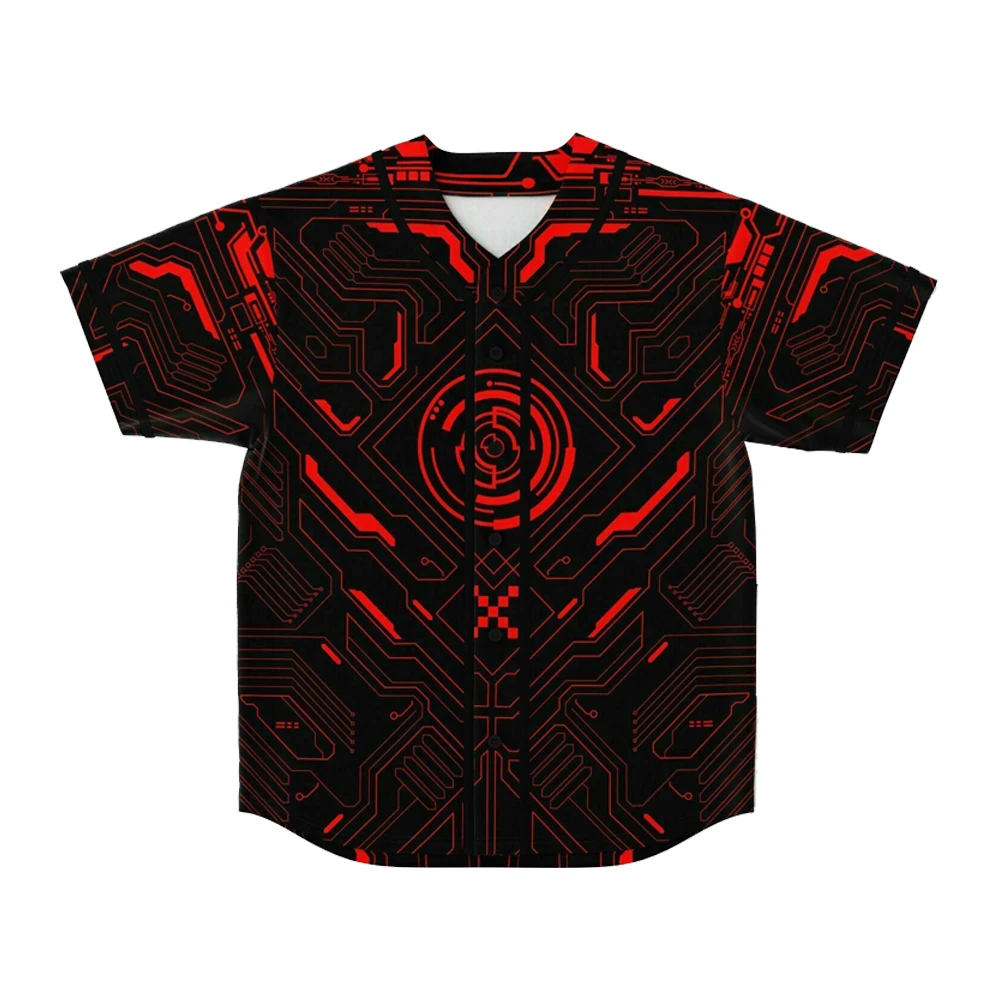 Excision Merch Baseball Jersey Top Shirt V-Neck Short Sleeve Shirt Women Men Streetwear 3D Tee