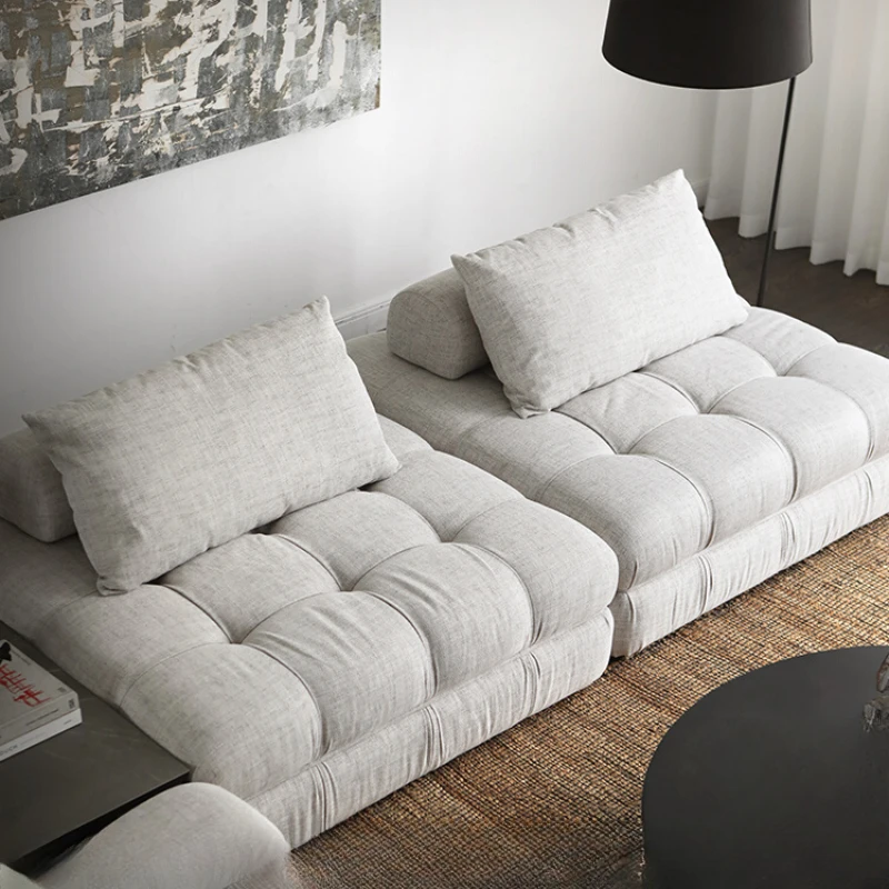 

Cream wind retro module combined fabric sofa