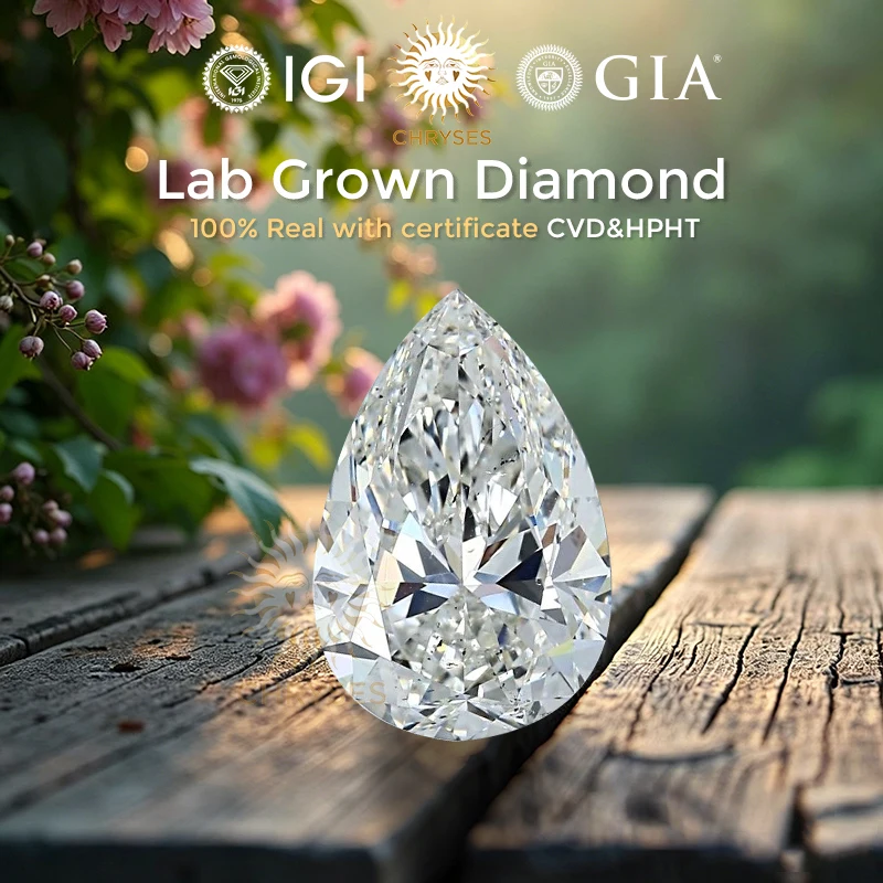 

Pear Cut Lab Grown Diamond 1ct 1.5ct 2ct 2.5ct 3ct 5ct CVD HPHT With IGI GIA Certificate Laboratory Diamond Wholesales