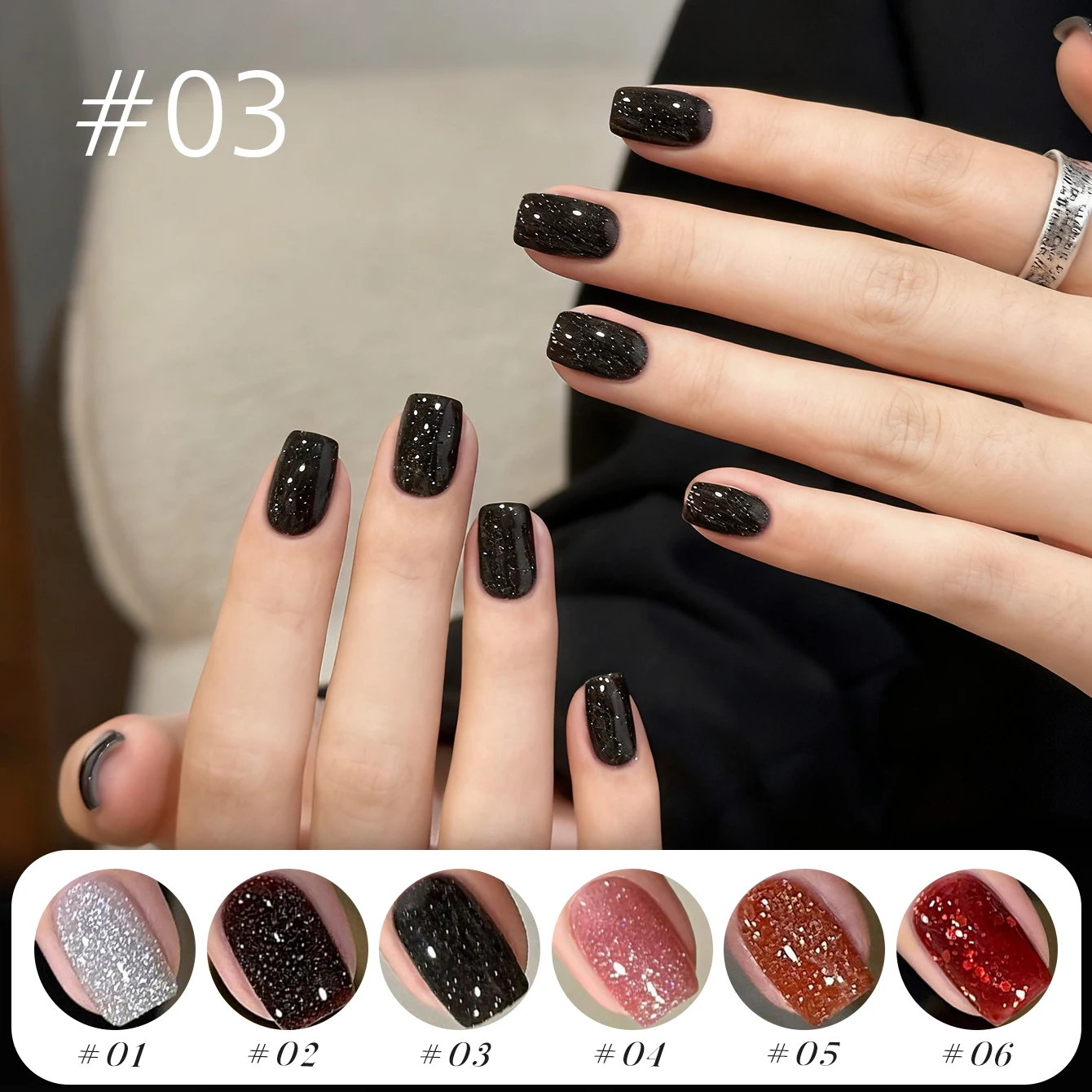 Sternenhimmel-Gelpolitur mit zerkleinerten Diamanten, ultraschrumpfend, reflektierend, Rave-Glitzer, schillerndes Nagelgel, Neuankömmling 2026