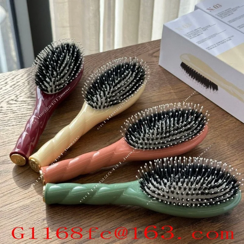 Mane Hollow Hair Leather Massage Fluffy Styling Comb Dry and Wet Comb