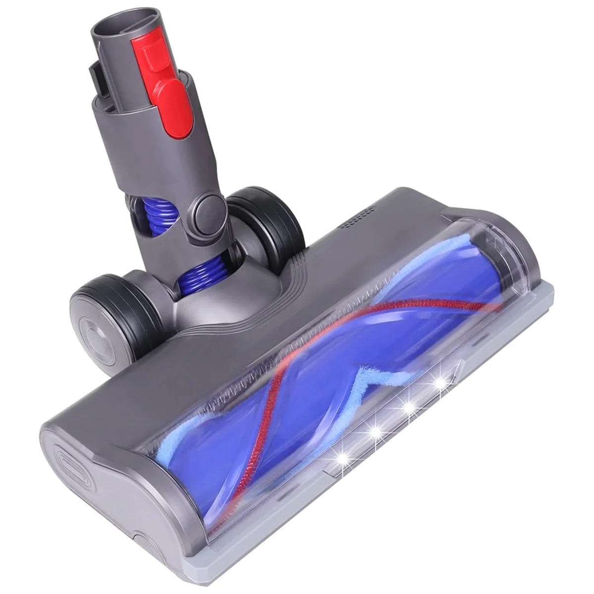 

For Dyson V7 V8 V10 V11 V15 Vacuum Hard Floor Attachment with LED Light V Shape Turbo Bristle Roller Brush Cleaner Head