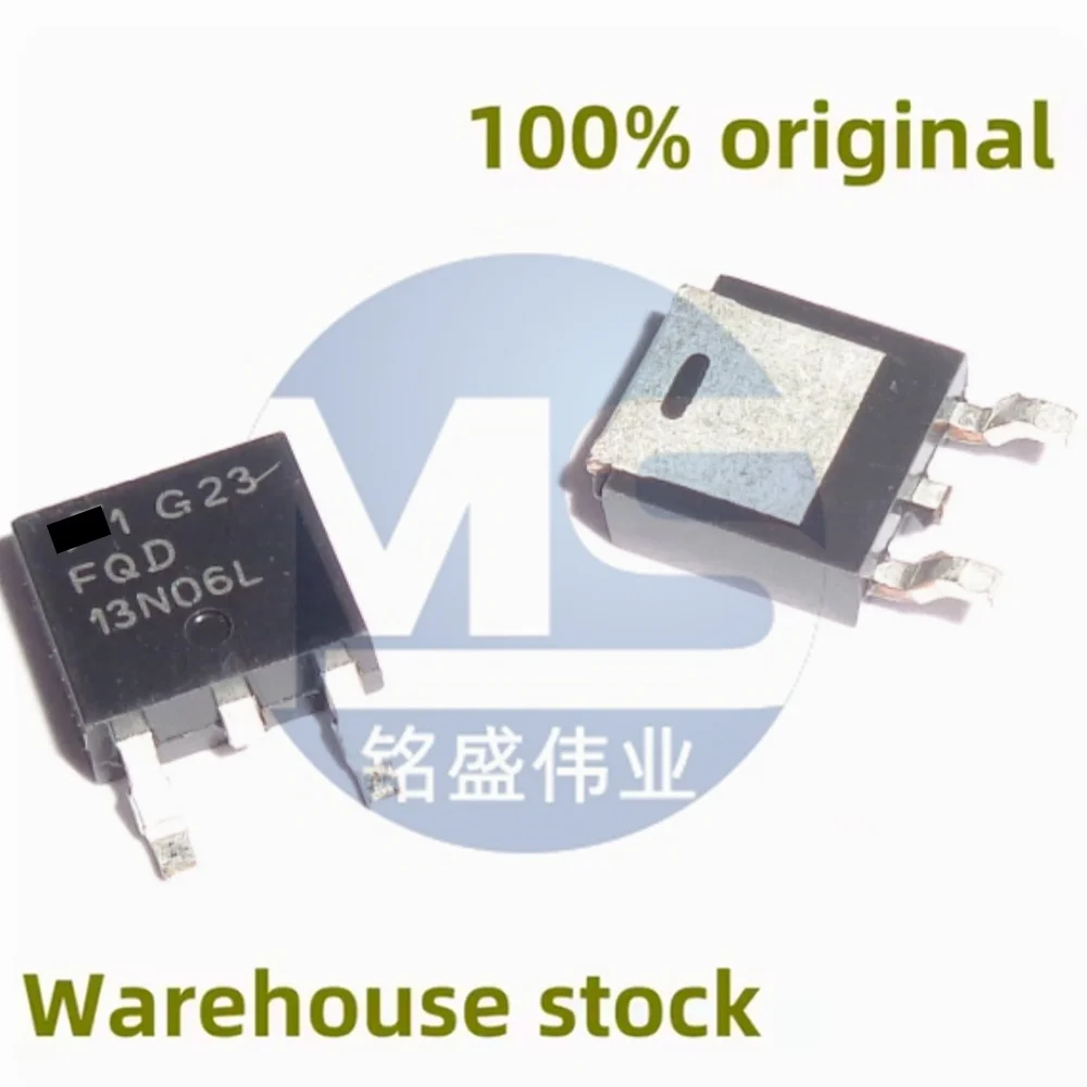 10 قطعة 100% جديد FQD13N06L 13N06L 13A/60V SMT TO-252 MOSFET بقعة البيع المباشر