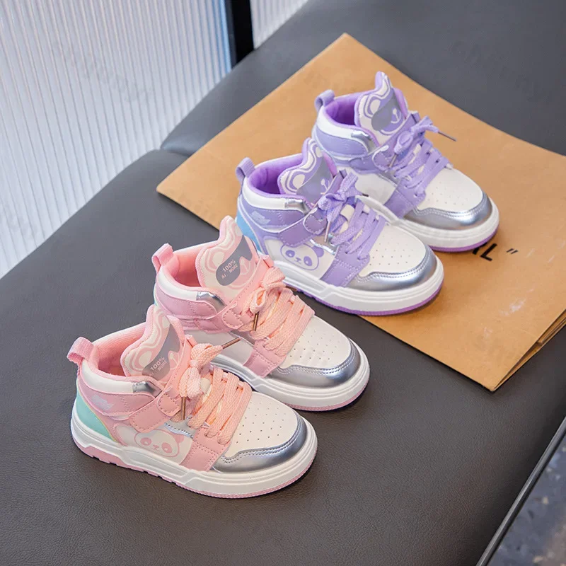 Buty dziecięce Moda Wysokie buty sportowe Dziewczęta Chłopcy Oddychające antypoślizgowe buty deskorolkowe Jesień Nowa miękka podeszwa Dziecięce