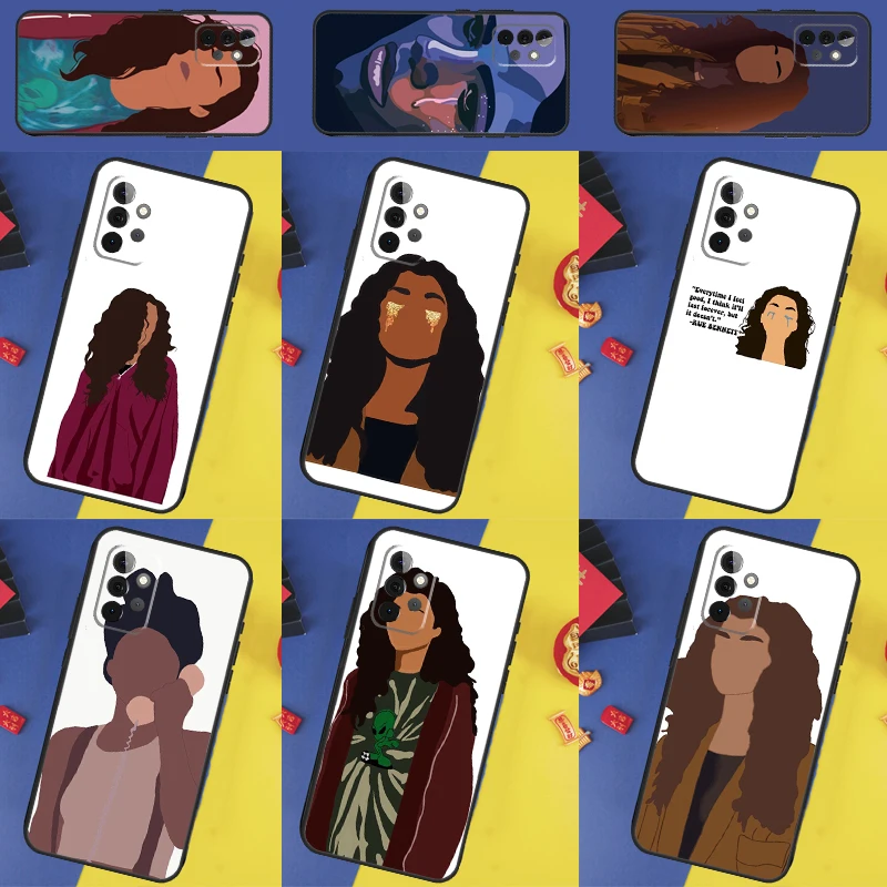 Euphorie Zendaya Rue pour Samsung Galaxy A16 A26 A36 A56 A13 A33 A53 A05 A06 A54 A34 A14 A32 A52 A55 A35 A15