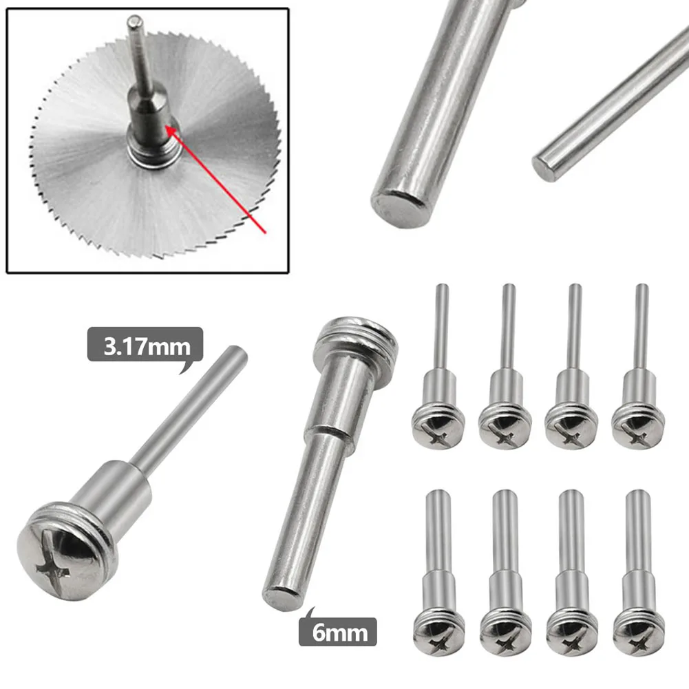 

10pcs 3.17mm/6mm Shank Polishing Wheel Mandrels Set Cutting Disc Extension Rod Cutting Blade Connective Rod For Rotary Tool