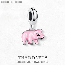 Charm Pendant Pink Pig Women 2024 Summer Brand New Cute 925 Sterling Silver Animal Gift