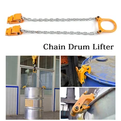 2000 LBS Chain Drum Lifter with Lifting Chain for Hoisting Drums Barrels