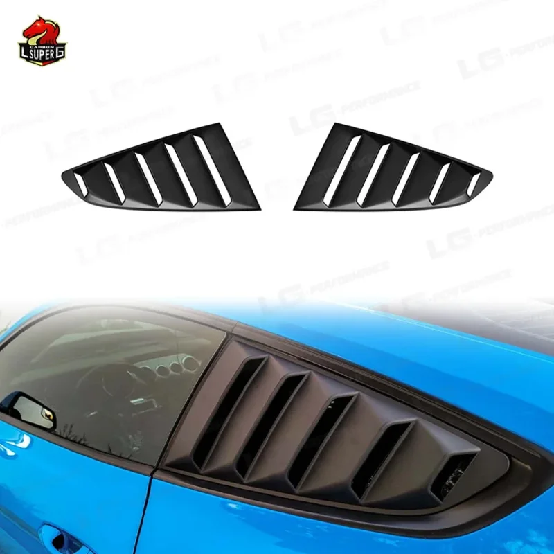 

ABS Material Side Window Cover Vent Exterior Accessories Rear Window Louvers for Mustang 2015-2017
