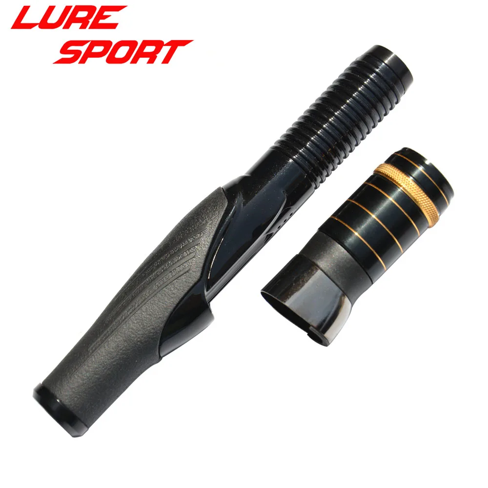 LURESPORT 2pcs KPS Soft Rubber Grip Reel Seat LMN Aluminum Nut Rod Building Component Reel Seat Repair Rock Rod DIY Accessory