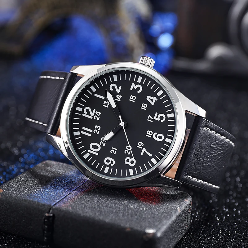Men's Waterproof Stainless Steel Quartz Watch Fashion Business Belt Multi-Functional Wristwatch for Boys And Students