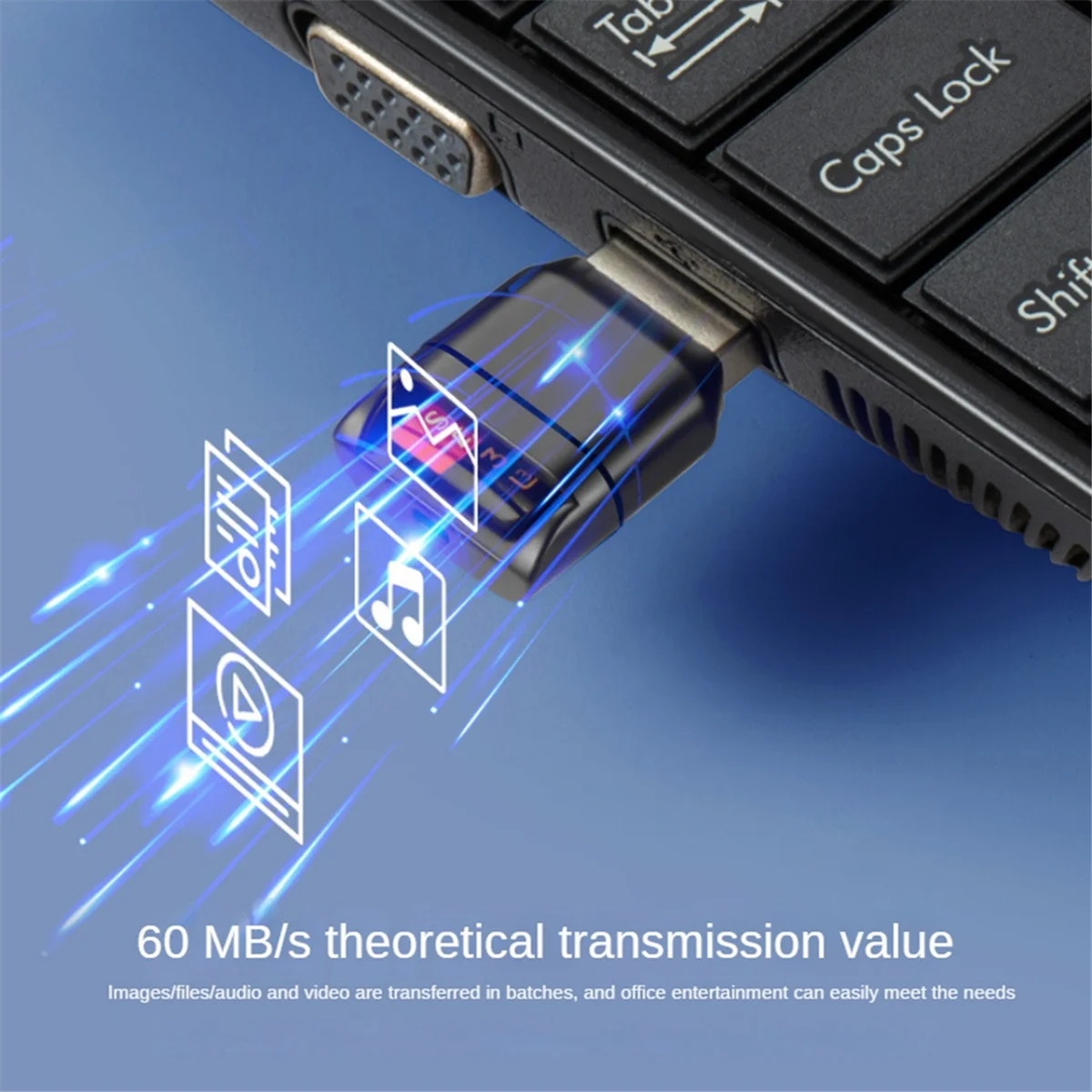 T86C Memory Card Reader Adapter USB 3.0 High Speed Flash Memory Card Adapter for TF PC Computer Laptop Black