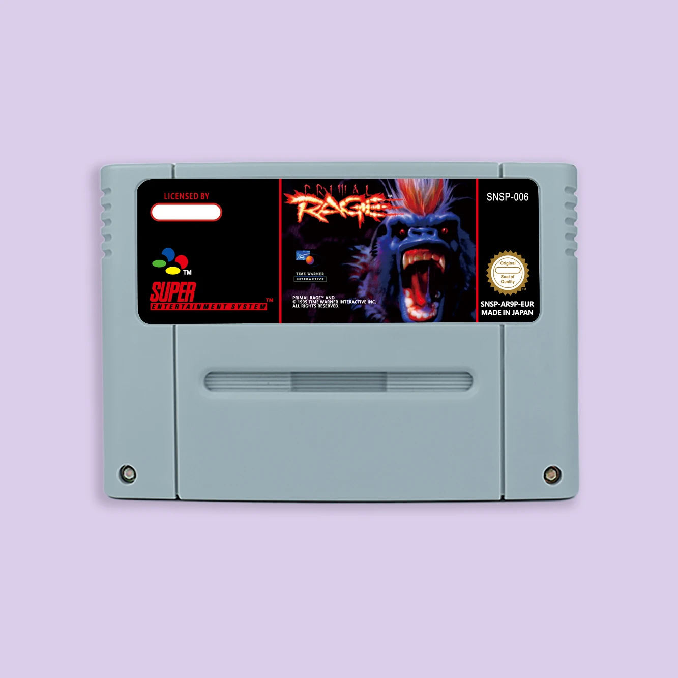 Scheda di gioco d'azione Primal Rage a 16 bit per console per videogiochi SNES versione USA NTSC EUR PAL
