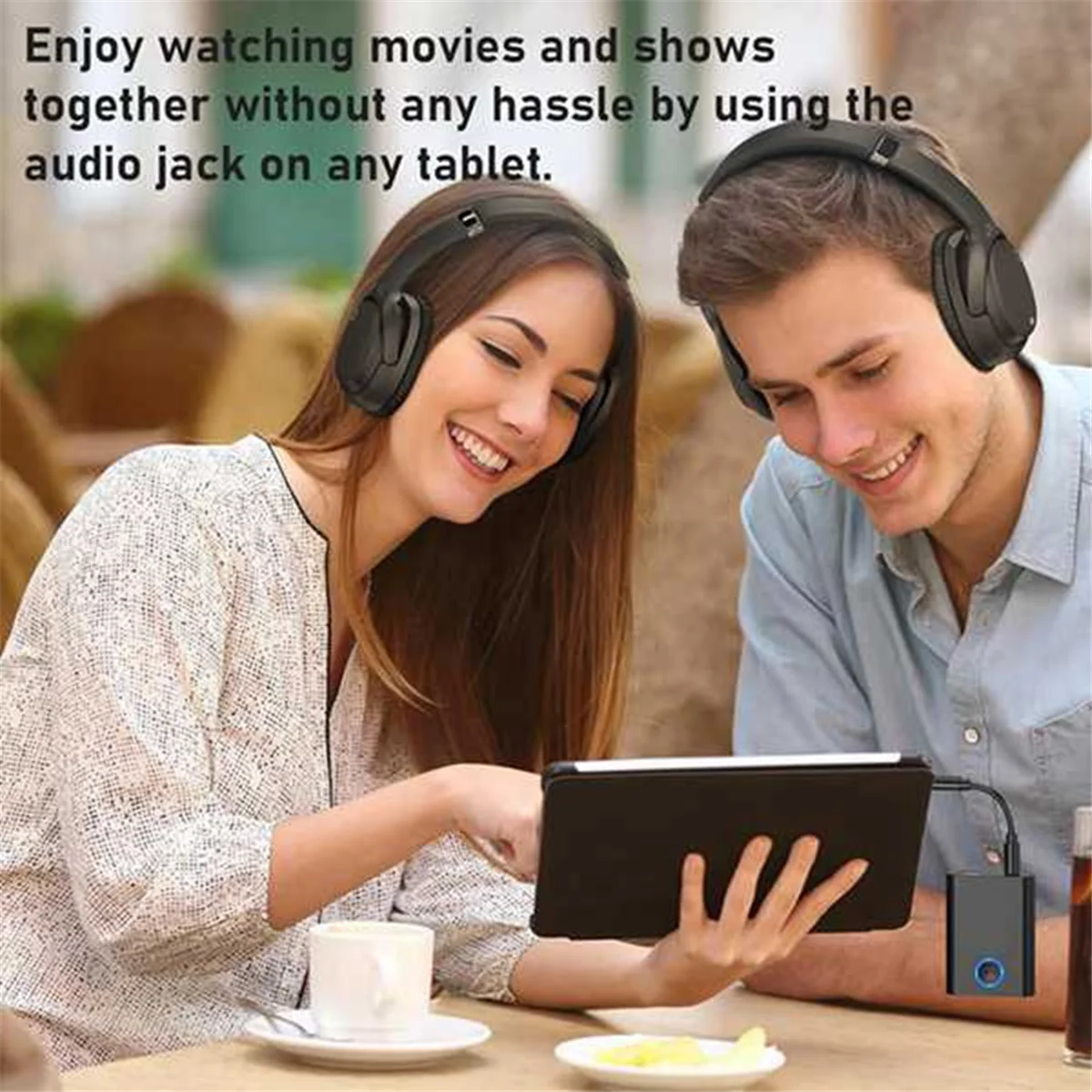 Adaptador Bluetooth 5,3 para avión a 2 auriculares inalámbricos, receptor transmisor Bluetooth en vuelo con conector de 3,5mm para TV A002