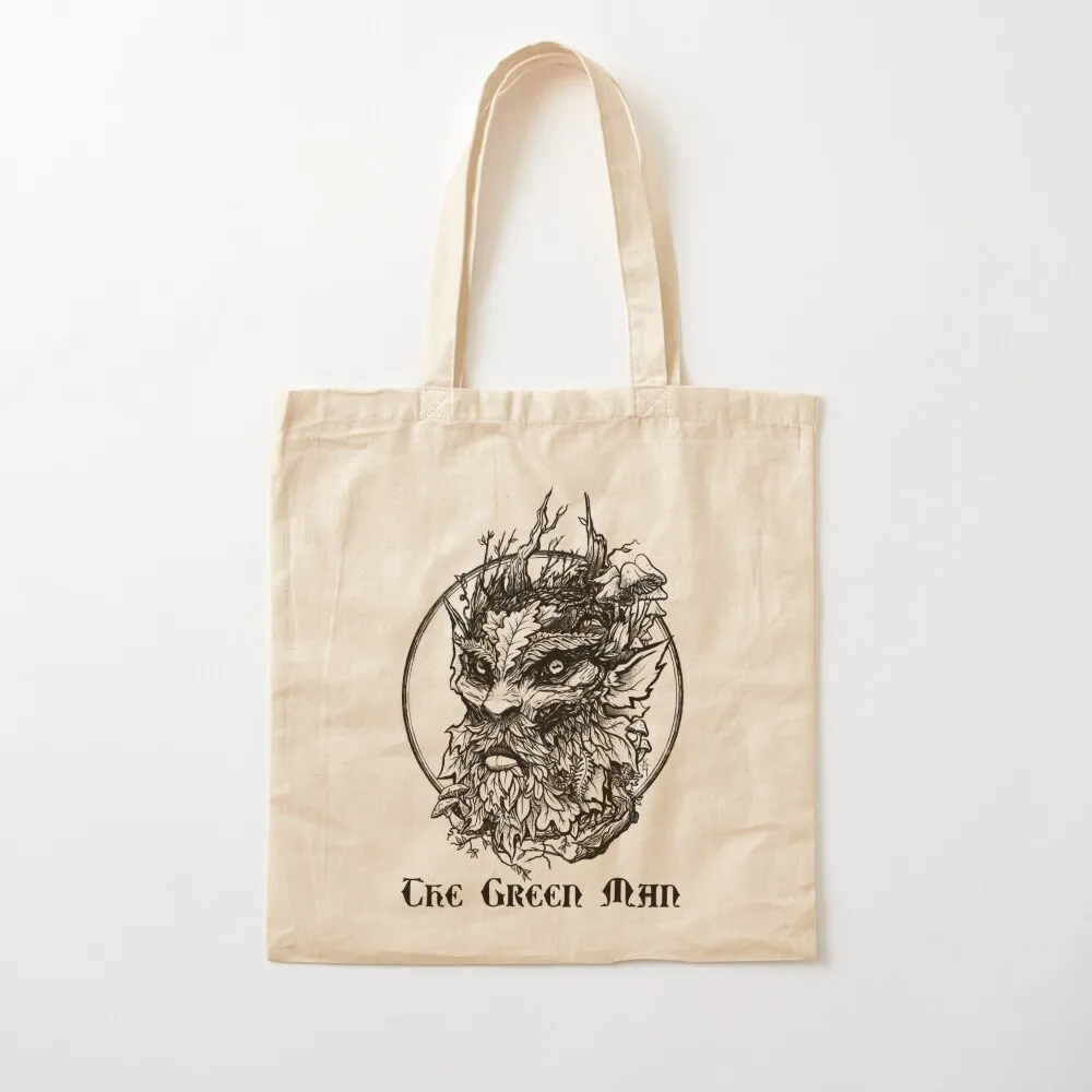 

The Green Man (Tote) Tote Bag large size bags shopping bags foldable female bag Canvas Tote Bag