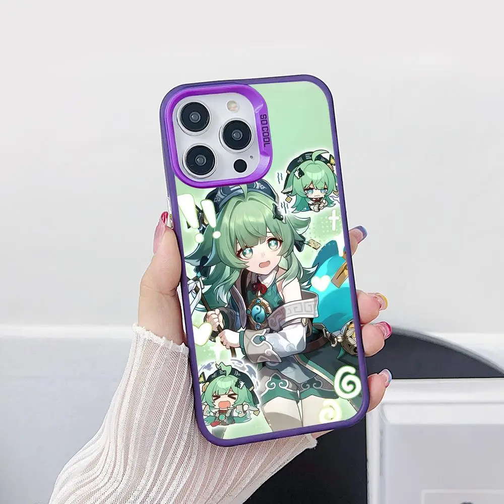 Honkai Star Rail Huohuo Phone Case for iPhone 17 16 15 14 13 12 11 X XR XS 8 7 Air Pro Max Plus Purple Translucent  Cover