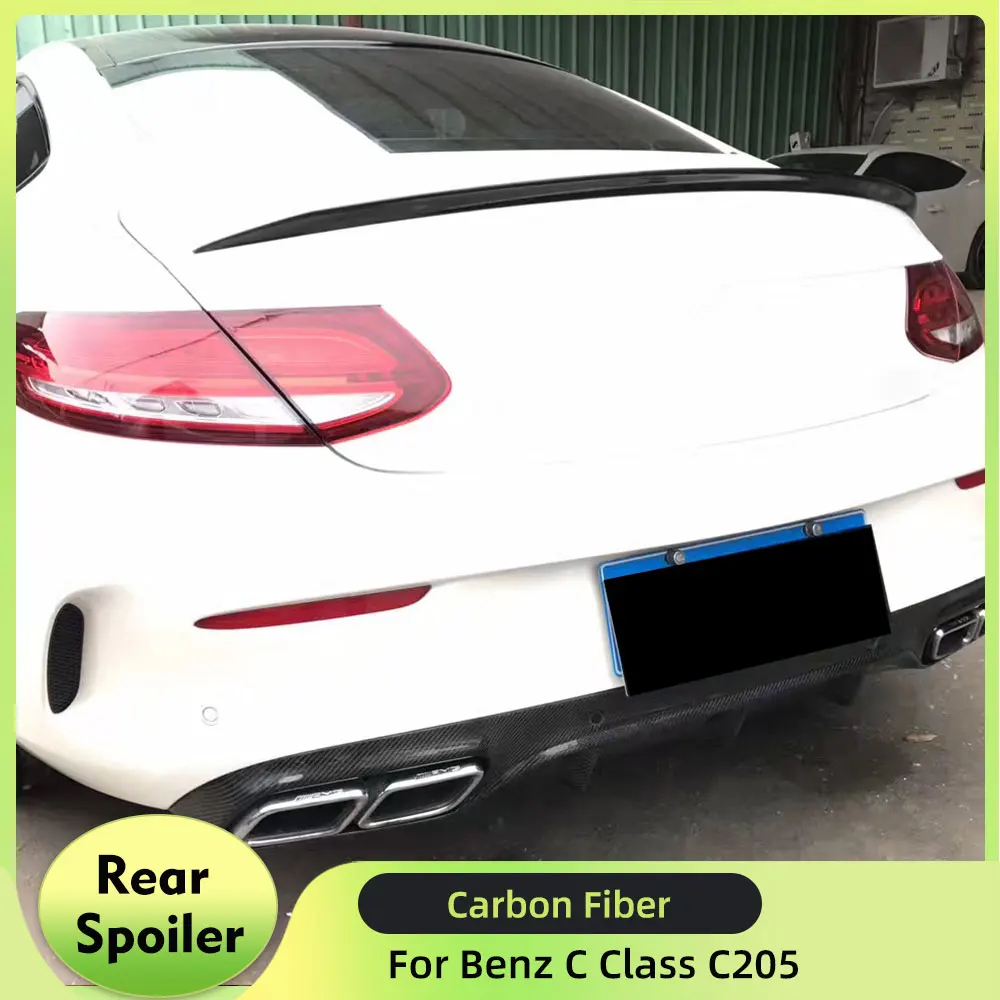 

Carbon Fiber Car Rear Trunk Spoiler Wings for Mercedes-Benz C Class C205 C180 C200 C300 C63 Coupe 2015-2020 Boot Lid Wing Lip