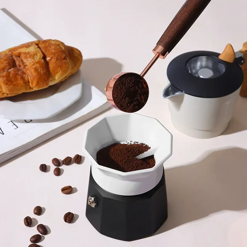 1pc Mocha Pot Powder Dispenser New Type of Coffee Pot Powder Ring Non pressure Rotating Flat Plate Quick Powder Dispenser 1PC