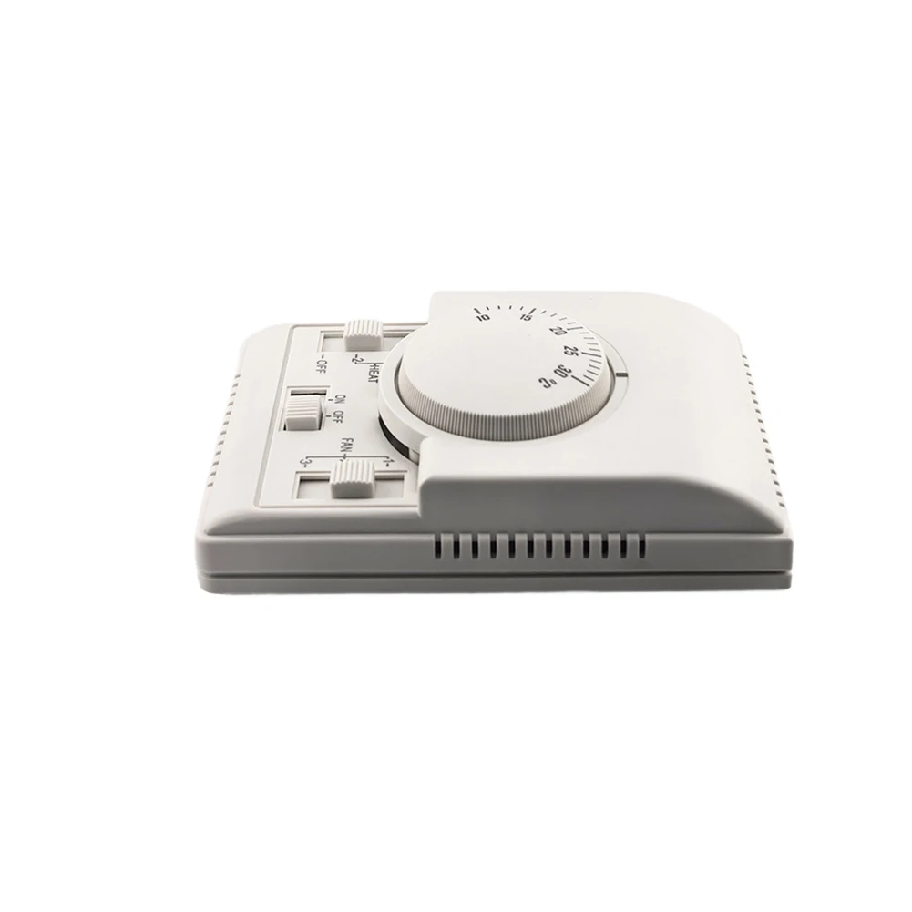 Rotary Mechanical Thermostat Compatible with AC Fan Units and Coil Motors for Heating and Cooling System Control