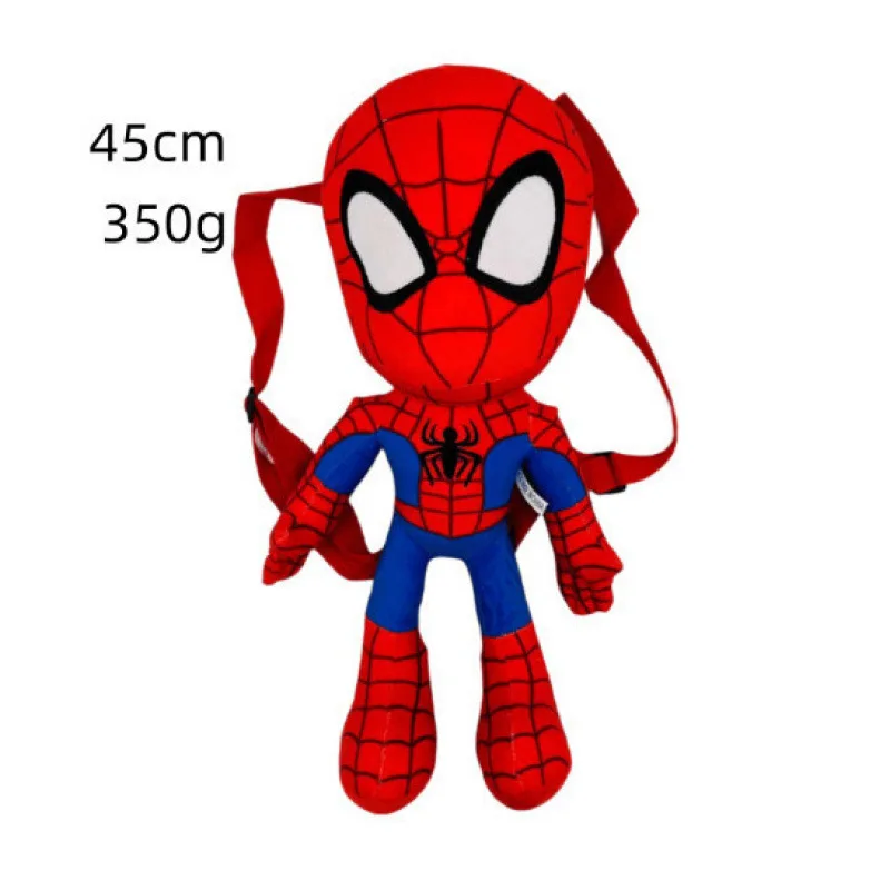 45CM Spiderman Anime Into The Spider Verse Series Knuffels Leuke Zachte Rugzakken Pluche Poppen Tas Cadeau
