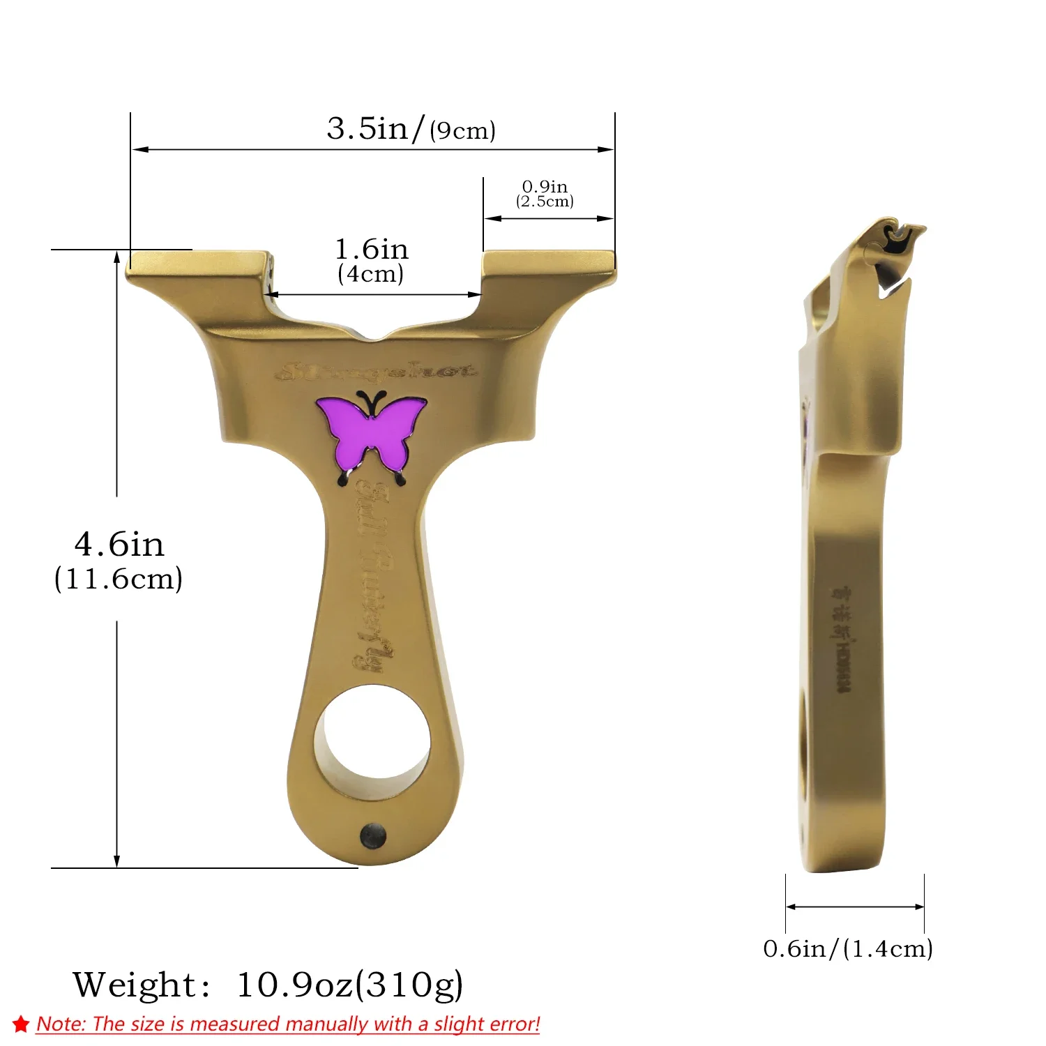 Fourth Generation Stainless Steel Dragon Tooth Butterfly Slingshot High Quality Hunting Shooting Comes with Anti-Slip Bracelet