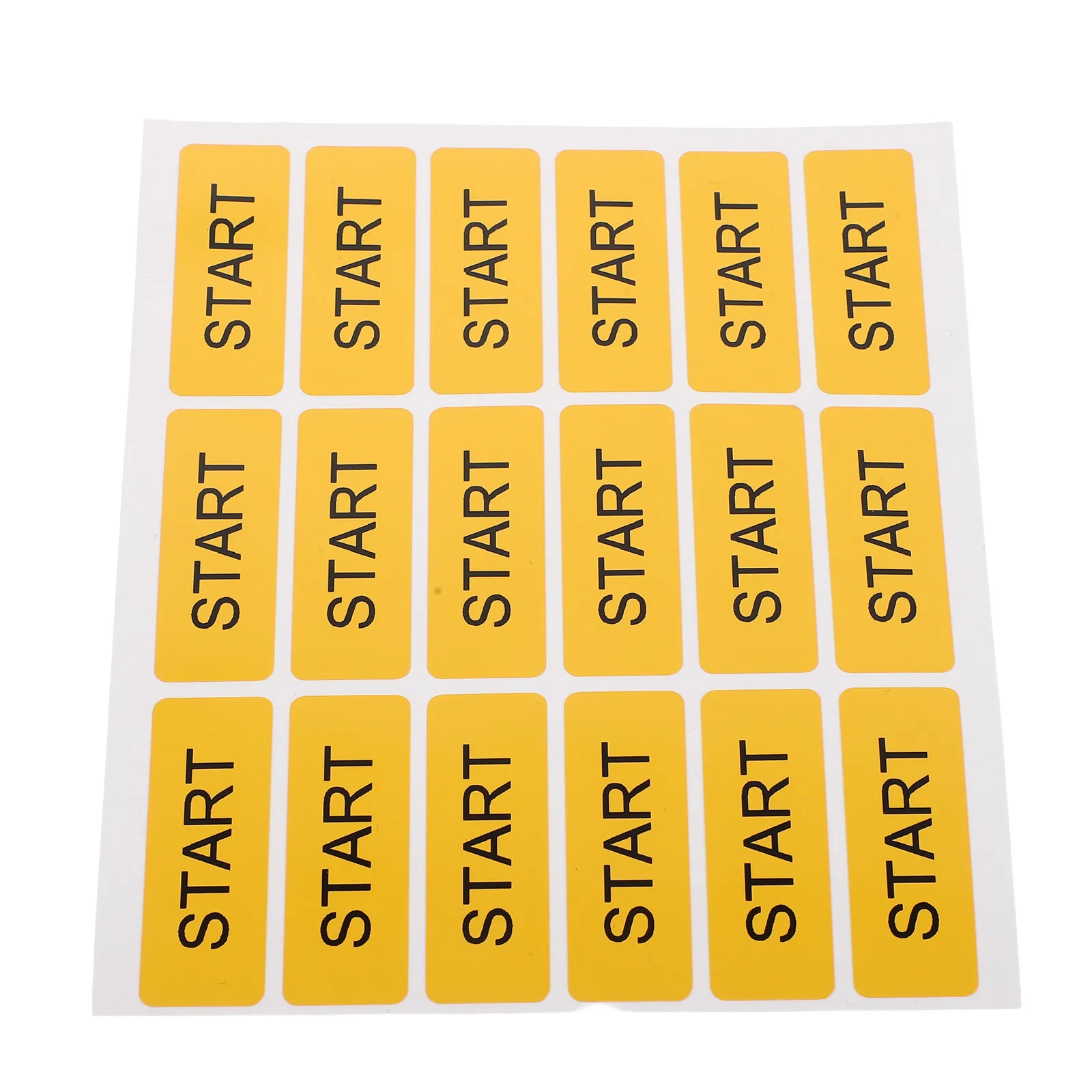 20Pcs Self Adhesive Start Labels Waterproof Yellow Start Marker Decals for Control Panel Operation Machine Equipment Industrial