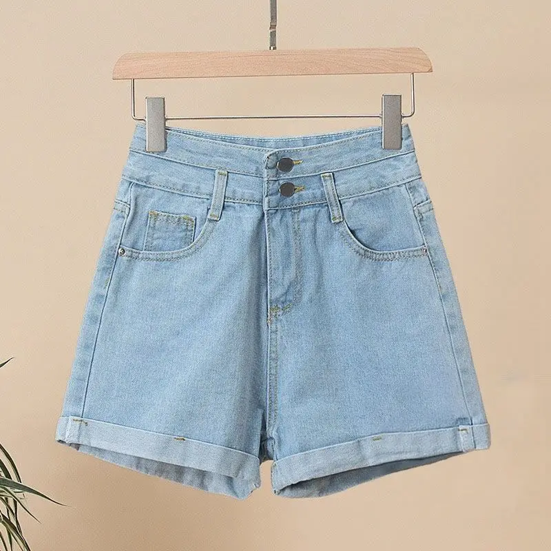 

New in Summer Fashion Sexy Denim Shorts Women's High-Waisted Pants Slimming A- Line Wide-Legged Casual Female Clothing