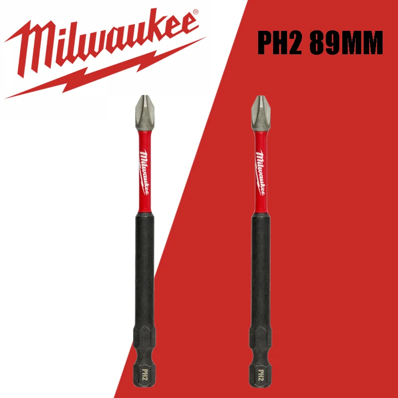 Milwaukee Original PH2 89MM Impact Type Bit High Speed Steel Carpentry Drilling Deep Holes High Lifespan Bit Power Tool Accessor