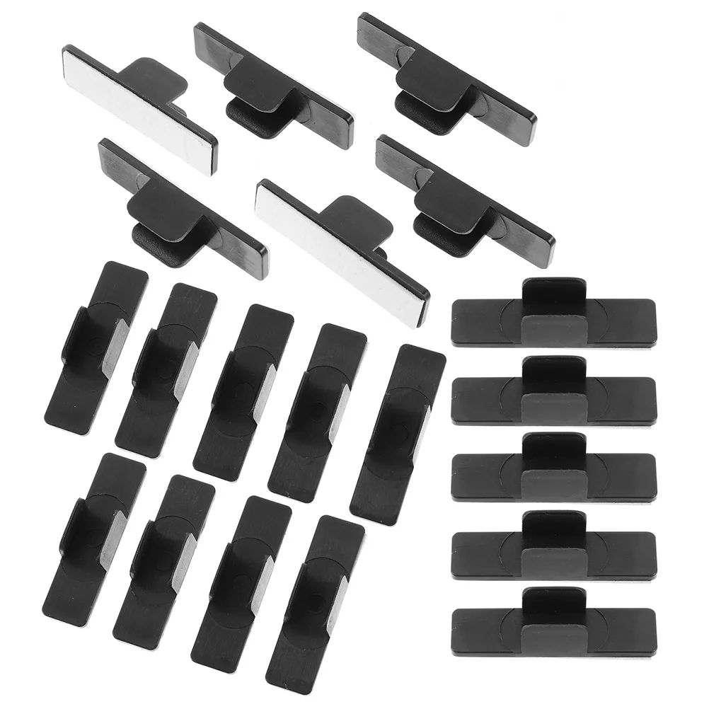 Whiteboard Pen Clips Self-adhesive Holder U-shaped (white) 20pcs Sponge Black Plastic Clamp