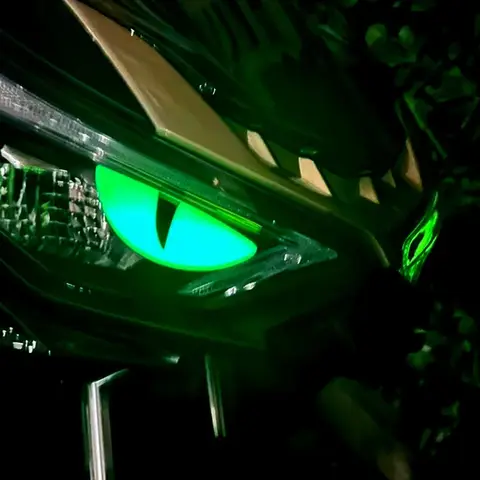 New Motorcycle 3D Luminous Reflective Sticker Cute Eyes Scooter Windshield Vinyl Decal Accessories for BMW Honda Yamaha Suzuki