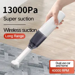 Portable Car Vacuum Cleaner Rechargeable Handheld Automotive Vacuum Cleaner For Car Wireless Dust Catcher Cyclone Suction