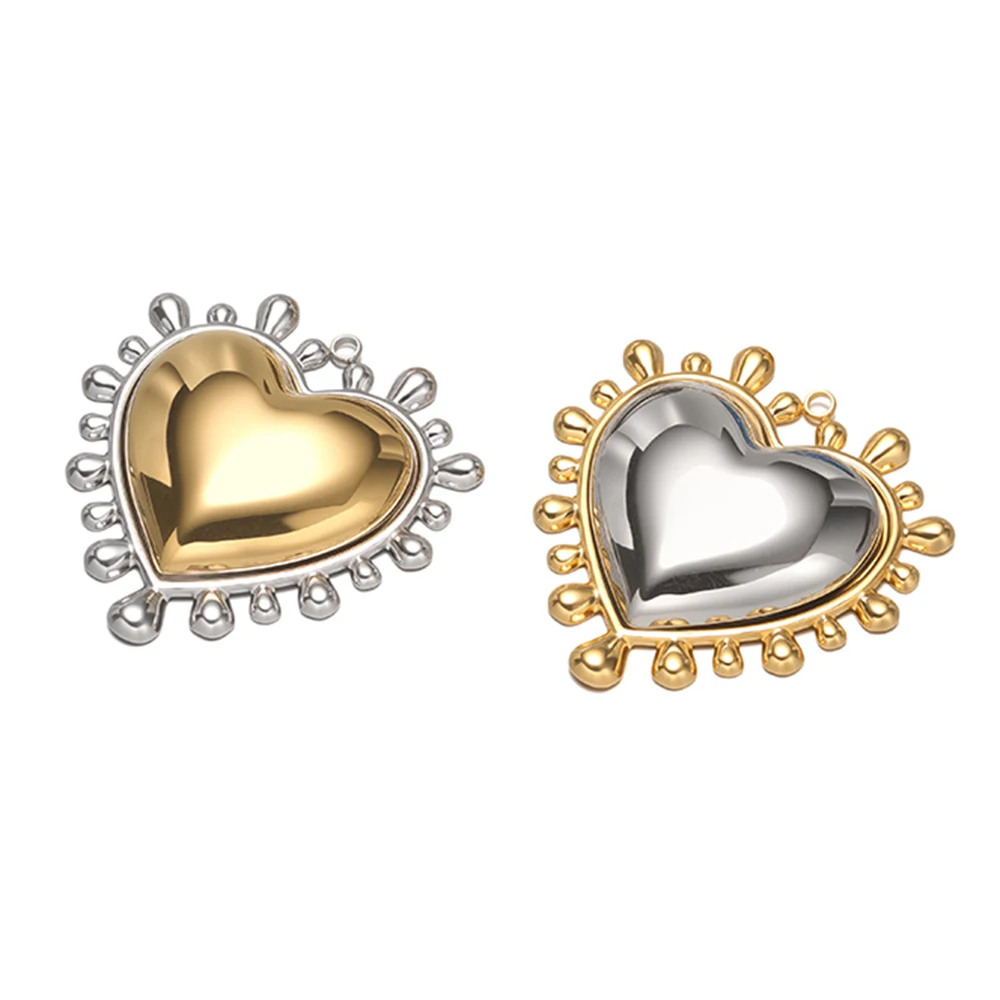 

2 шт. вакуумные позолоченные подвески-сердца из нержавеющей стали для изготовления ювелирных изделий своими руками: серег, ожерелий, браслетов
