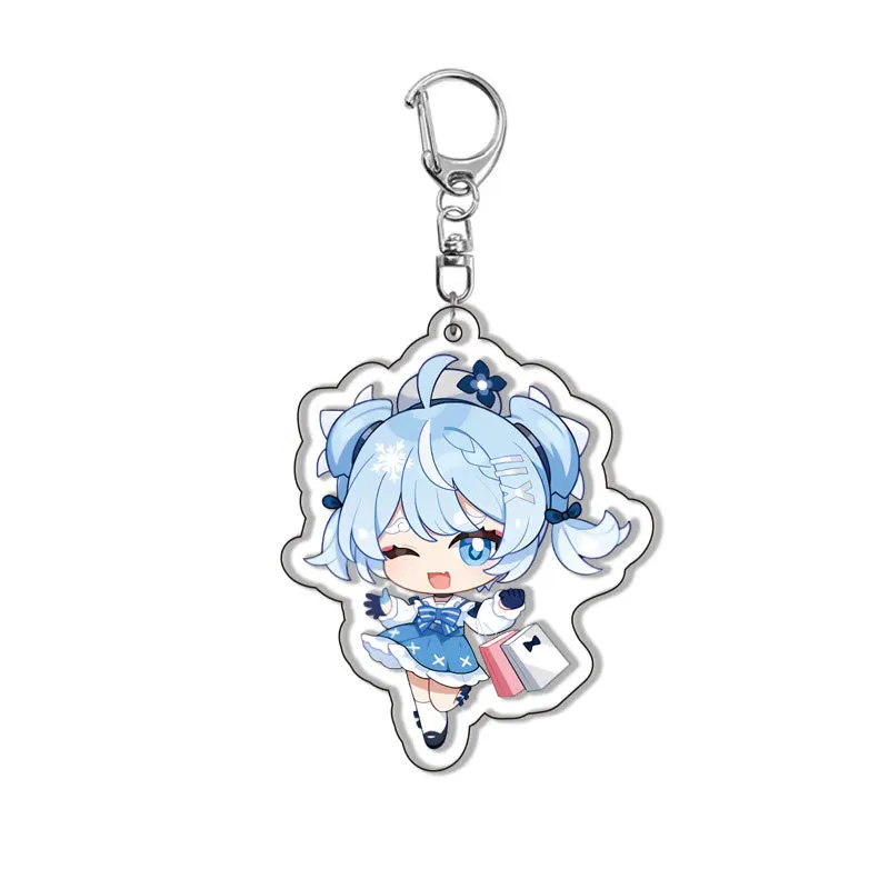 Kawaii The Shorekeper أنيمي 5 سنتيمتر سلسلة مفاتيح مصنوعة من الأكريليك اكسسوارات الكرتون لطيف جرلي القلب ظهره الحلي قلادة سحرية الهدايا