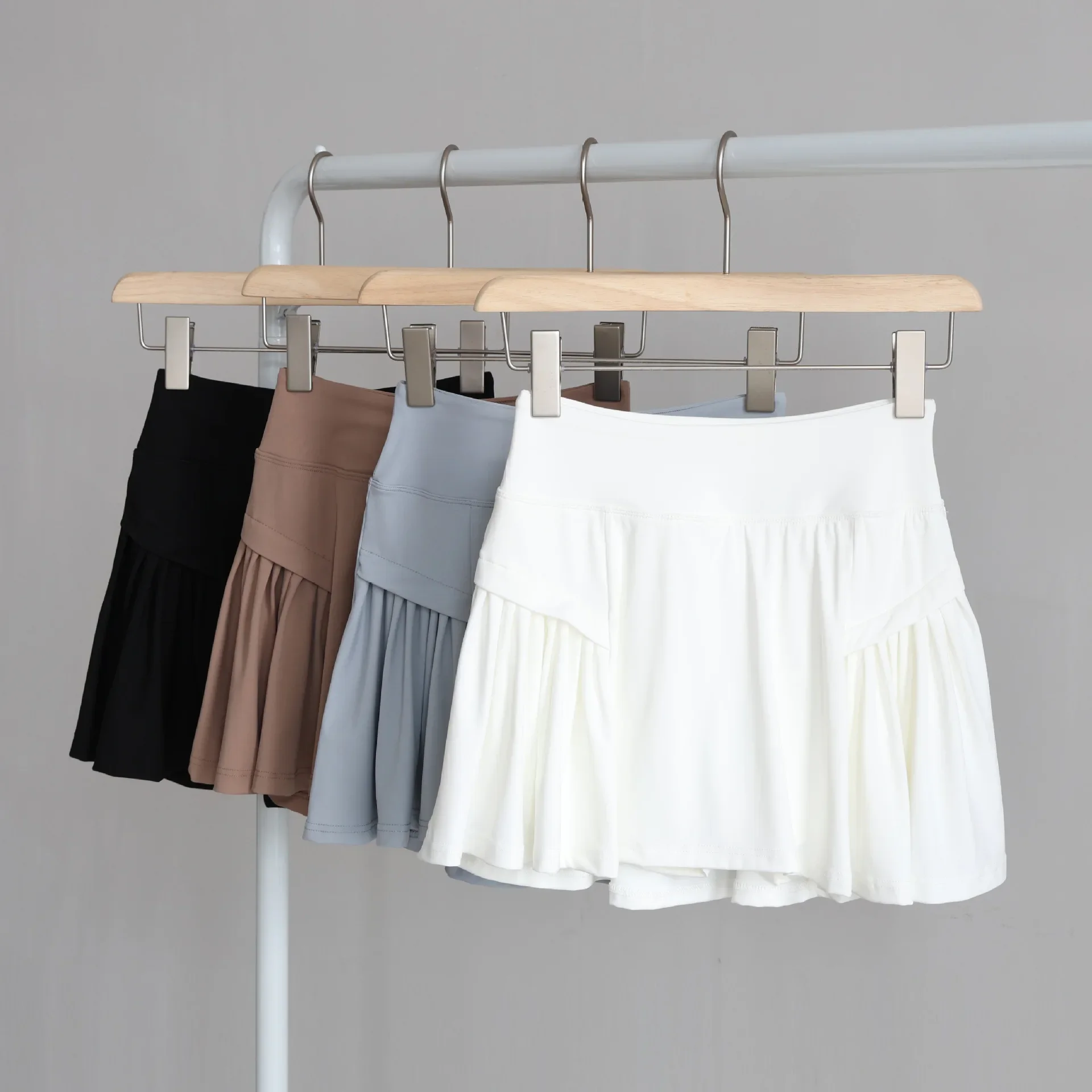 Summer quick-drying short skirt badminton sports skirt high waist anti-light a-word marathon running fitness tennis skirt