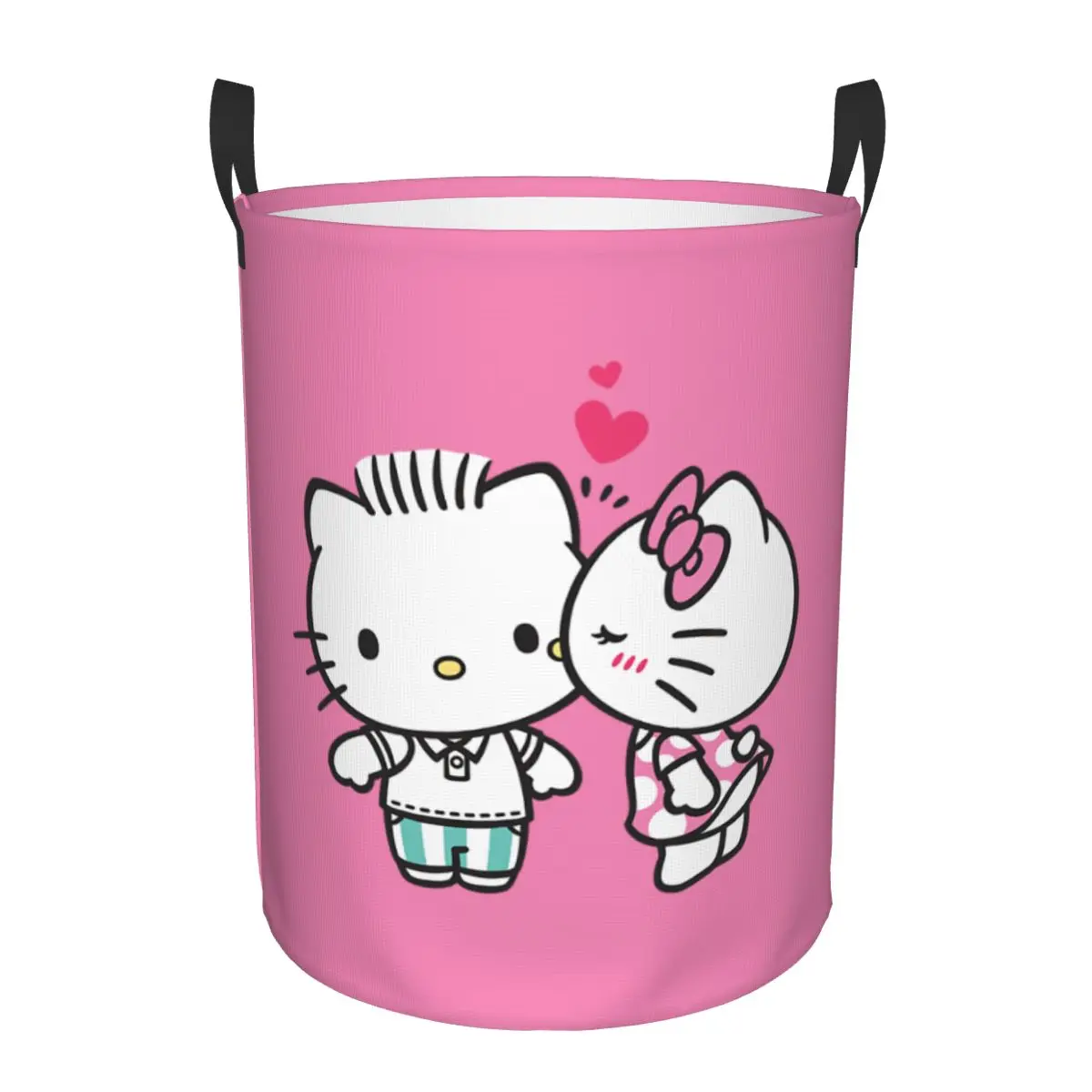 Большая корзина для белья Custom Kitties Kitten: органайзер для хранения одежды и игрушек с мультяшными котиками для мальчиков и девочек