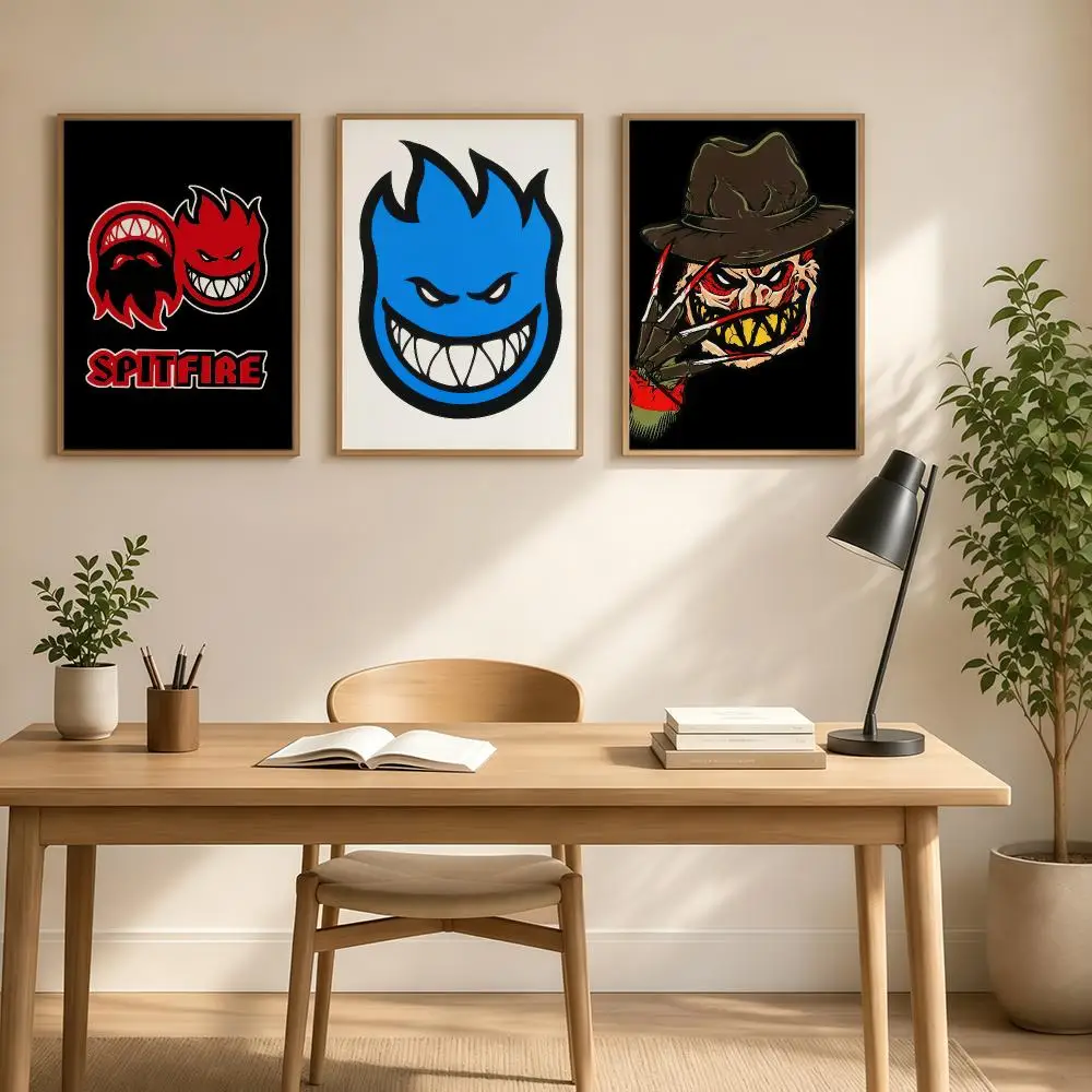 S-Spitfire S-skateboard Poster Poster Print Painting Wall Art Living Room Office Decoration Frameless
