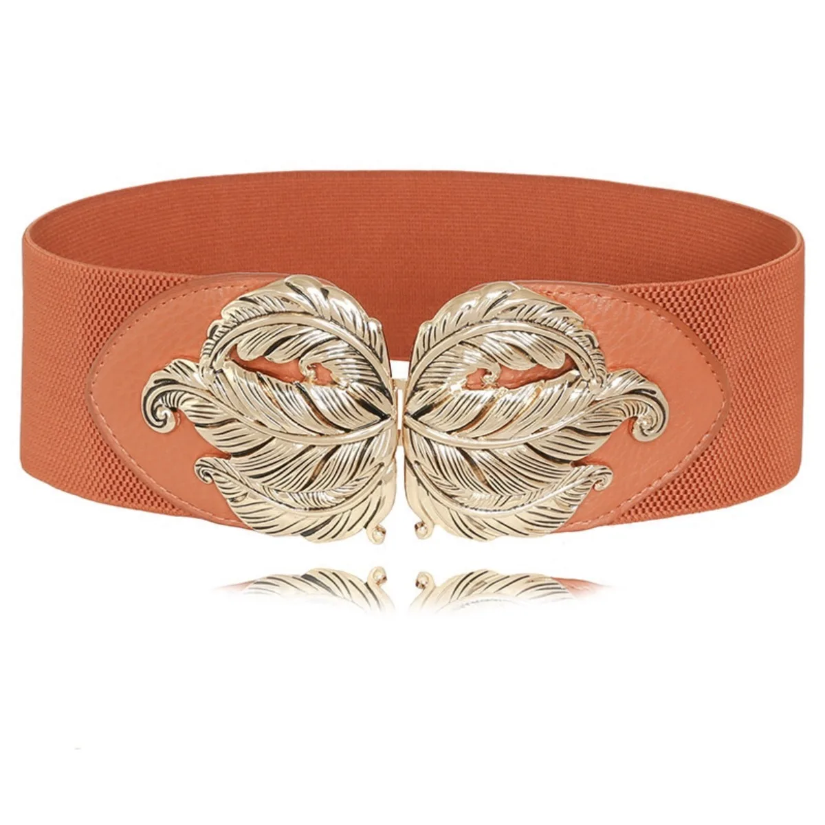 خمر حزام عريض الكورية نمط مشبك مزدوج أسود مشد للخصر أحزمة نسائية لفستان ريترو موضة وشاح #4