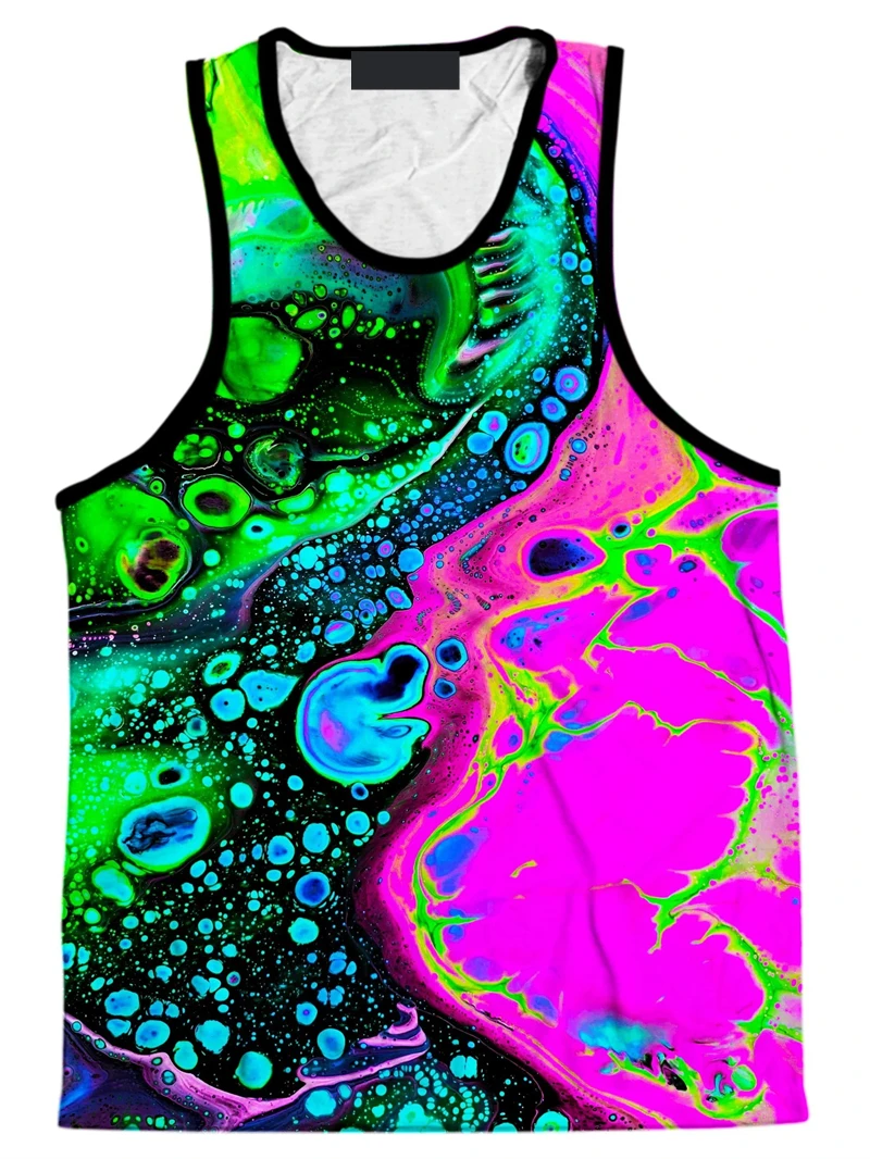 Colorful Abstract Graffiti 3D Print Tank Tops Men Women Oversized Fitness Gym Vest Harajuku Sleeveless T Shirt Men's Clothing
