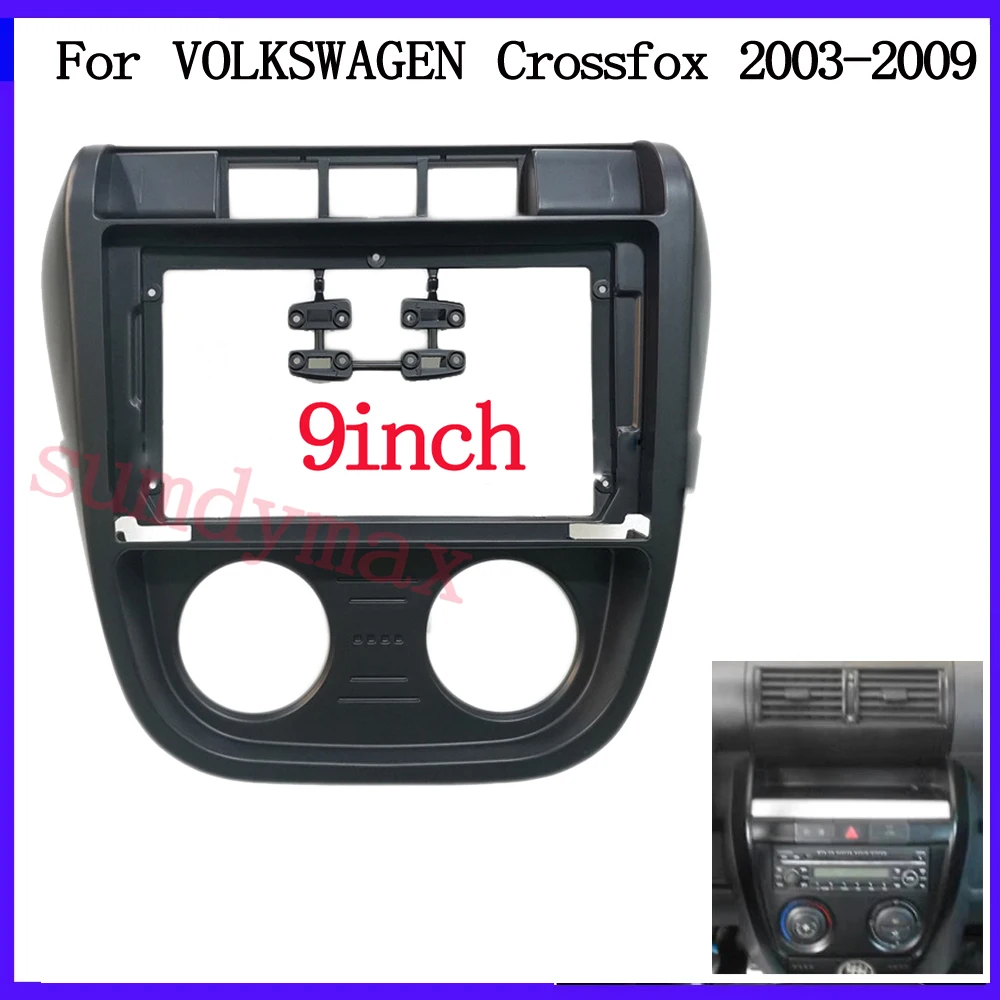 

9 "2 Din Android автомобильный радиоприемник комплект рамки для VOLKSWAGEN Crossfox 2003-2009 стерео головное устройство монтажная панель приборной панели Fascia