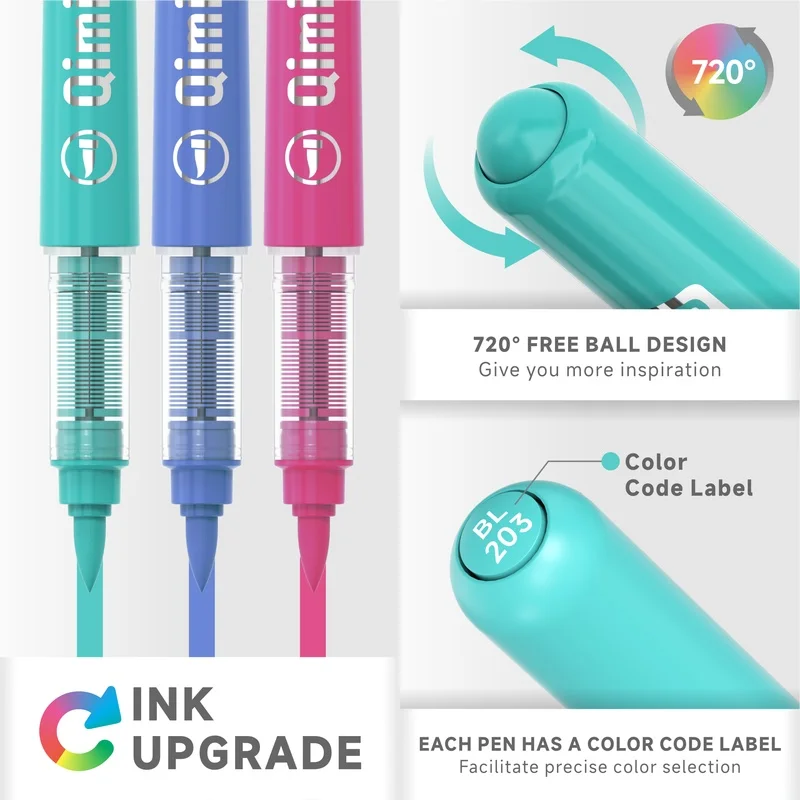 36/60/84‑color Acrylic Markers: vibrant, high‑coverage, water‑resistant. Portable pull‑out case for multi‑surfaces.