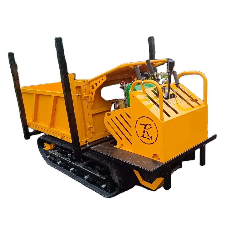 Tracked Mini Dumper Kleine Transporter Mini Dumper Met 1500Kg Laadvermogen