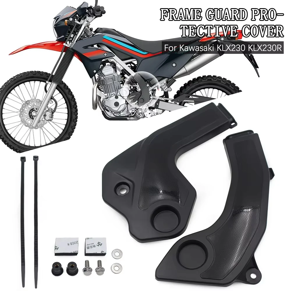 

Side Cover Protector Guard For Kawasaki KLX230R KLX230 R KLX 230 R KLX 230R Motorcycle Accessories Fairing Body Frame Cap Parts